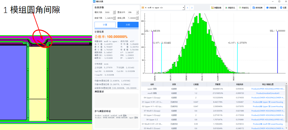 DTAS 3D尺寸公差分析及尺寸鏈計算軟件電池包公差仿真案例(圖1)